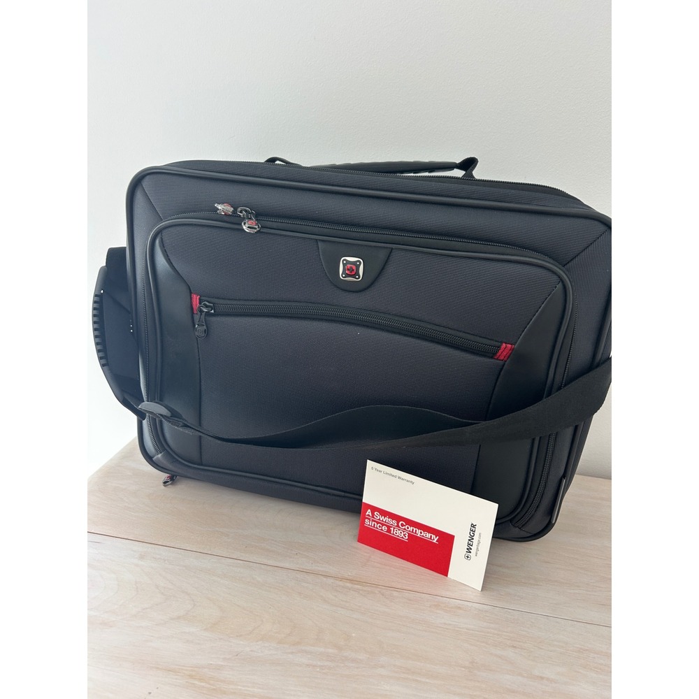 Wenger Swiss Army Laptop Briefcase Black Checkpoint Friendly Messenger Bag